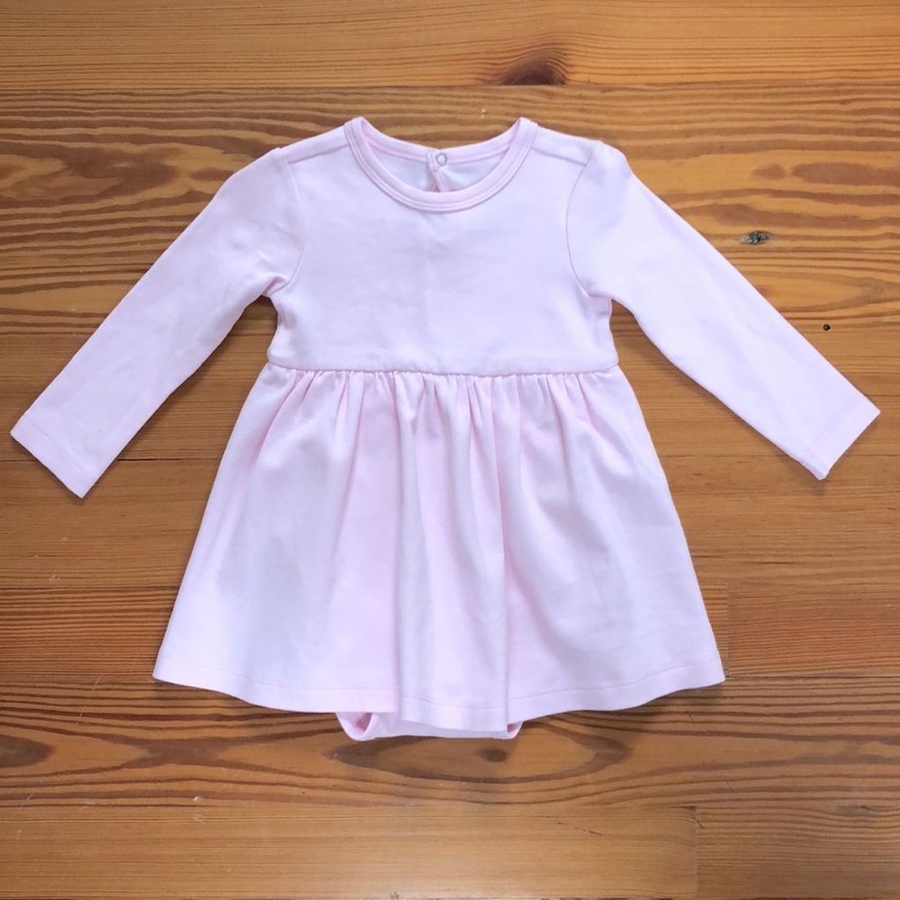 Primary Long-Sleeve Pink Cotton Dress (12-18 months)